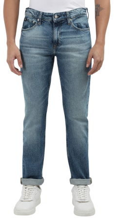 Джинсы зауженные мужские / Синий / 44