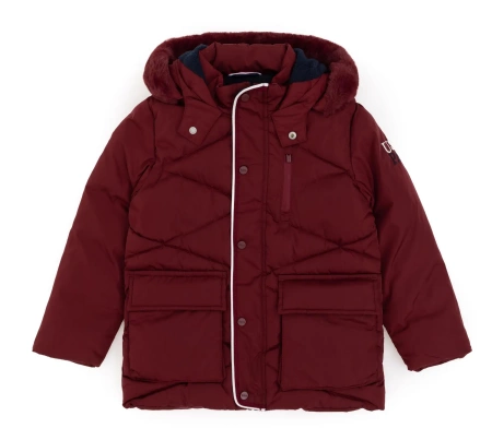 Куртка с капюшоном для мальчика / Бордовый / 98