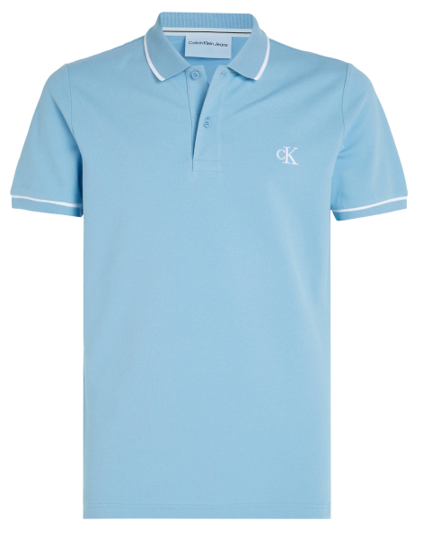 Поло с логотипом мужское / Голубой / 46