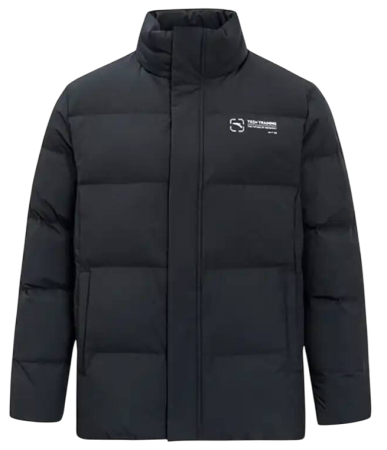 Пуховик с логотипом мужской / Черный / 56