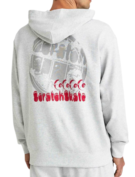 Худи с принтом мужское / Серый / 54