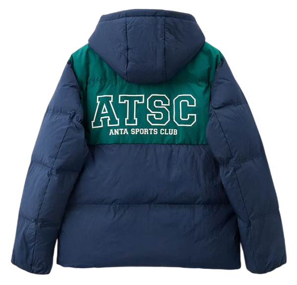 Пуховик с капюшоном мужской / Синий / 48