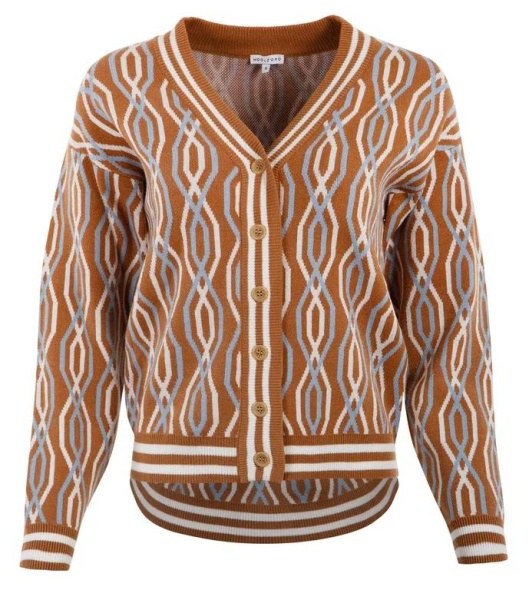 Кардиган с принтом женский / Коричневый / 46