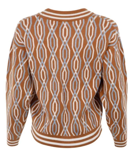 Кардиган с принтом женский / Коричневый / 46