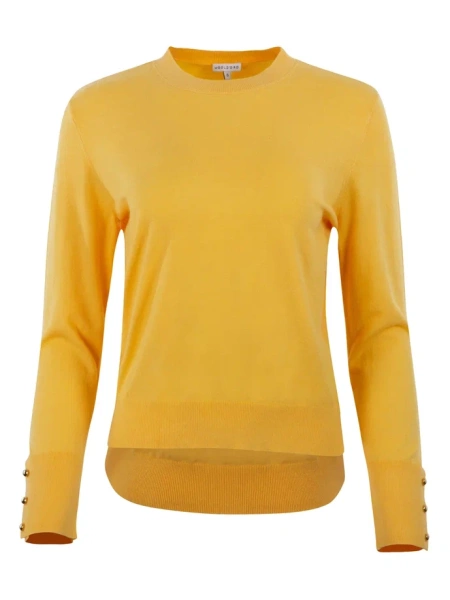 Пуловер однотонный женский  / Желтый / 44