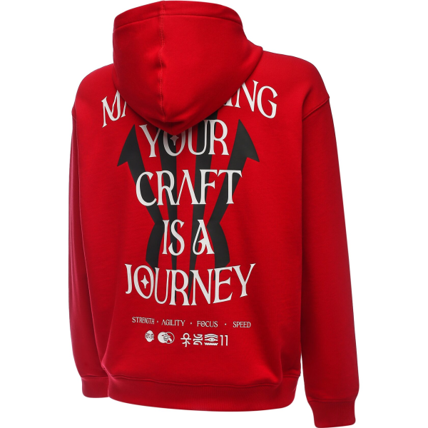 Худи с принтом мужское / Красный / 56