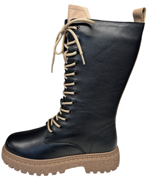 Сапоги кожаные женские / Черный / 36