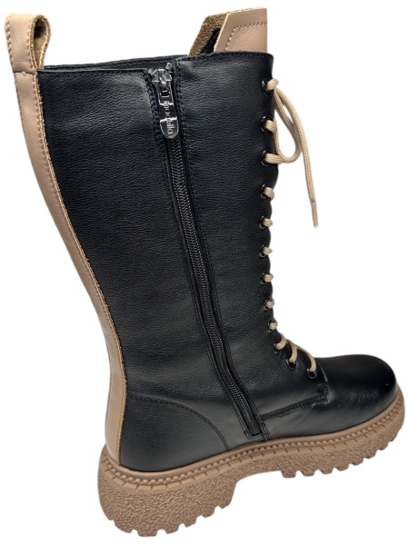 Сапоги кожаные женские / Черный / 36