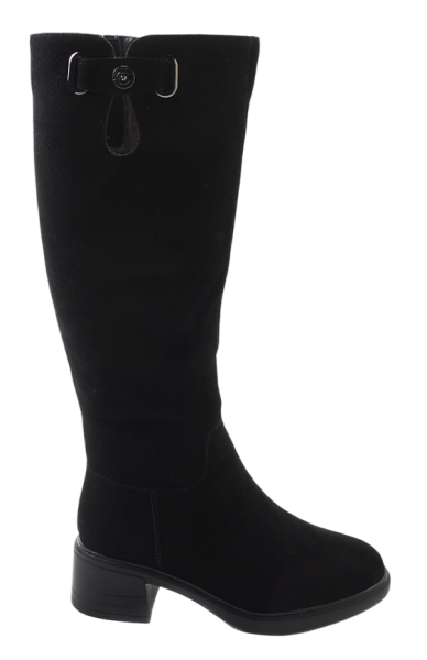 Сапоги кожаные женские / Черный / 40