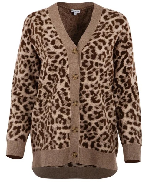 Кардиган с принтом женский  / Коричневый / 50