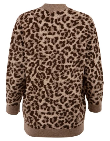 Кардиган с принтом женский  / Коричневый / 50