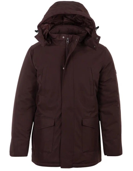 Куртка с капюшоном мужская / Темно-коричневый / 52
