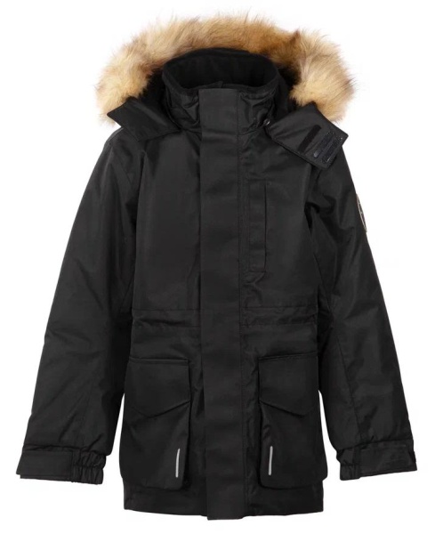 Куртка с капюшоном для мальчика / Черный / 128