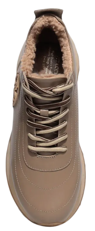 Кроссовки кожаные женские / Бежевый / 37