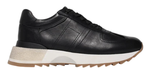 Кроссовки кожаные женские / Черный / 36