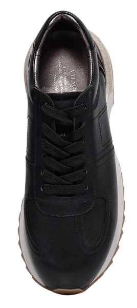 Кроссовки кожаные женские / Черный / 36