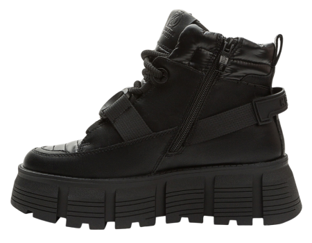 Ботинки на платформе женские / Черный / 36