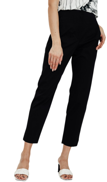 Брюки из хлопка женские / Черный / 40