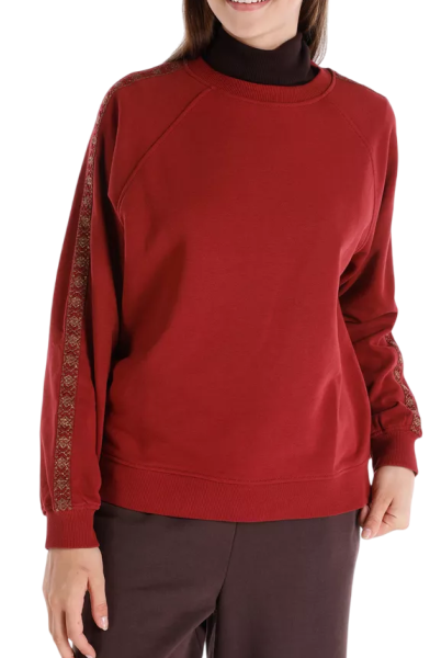 Джемпер однотонный женский / Бордовый / 44