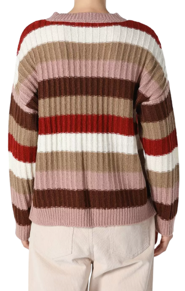 Свитер в полоску женский / Черный / 44