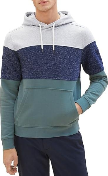 Худи с принтом мужское / Зеленый / 46