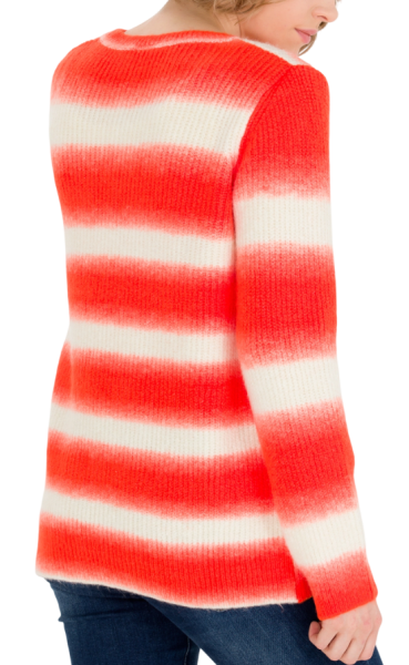 Джемпер в полоску женский / Коралловый / 48