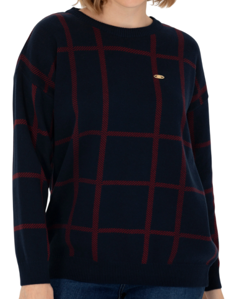 Джемпер хлопковый женский / Тёмно-синий / 46