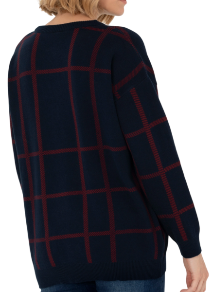 Джемпер хлопковый женский / Тёмно-синий / 46