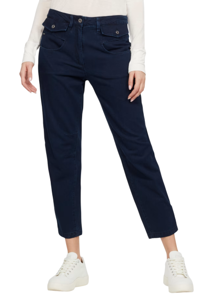 Брюки укороченные женские / Тёмно-синий / 42