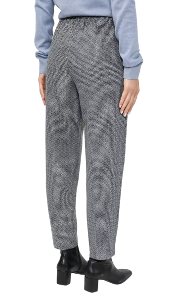 Брюки из полушерсти женские / Черно-белый / 42