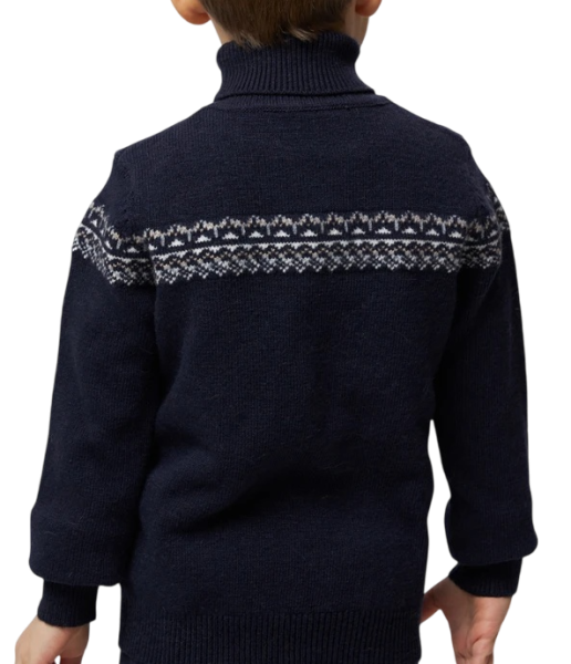 Джемпер с принтом для мальчика / Синий / 116