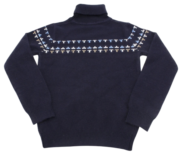 Водолазка с принтом для мальчика / Синий / 104