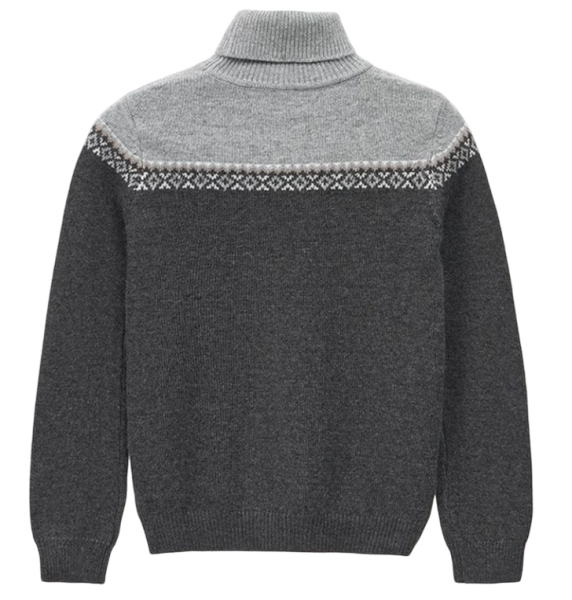 Свитер с принтом для мальчика / Серый / 104