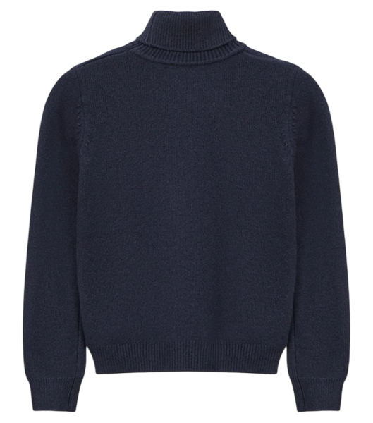 Свитер прямого кроя для мальчика / Тёмно-синий / 104