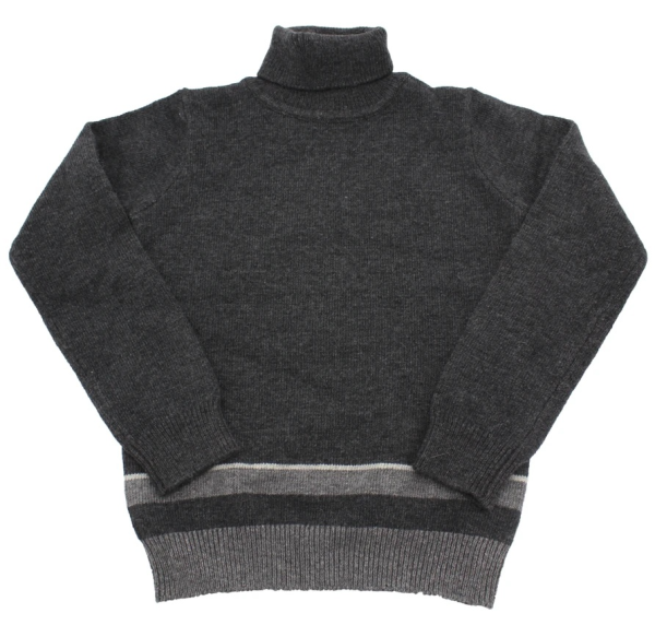 Водолазка прямого кроя для мальчика / Серый / 104