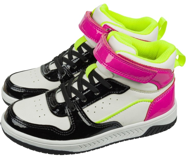 Кроссовки высокие для девочки / Розовый / 37