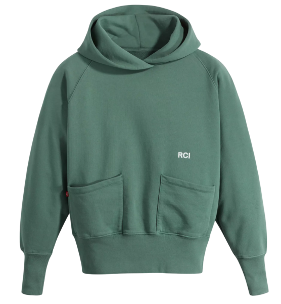 Худи с принтом мужское / Зеленый / 44