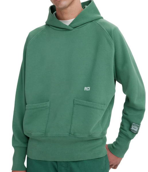 Худи с принтом мужское / Зеленый / 44