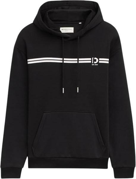 Худи с принтом мужское / Черный / 48