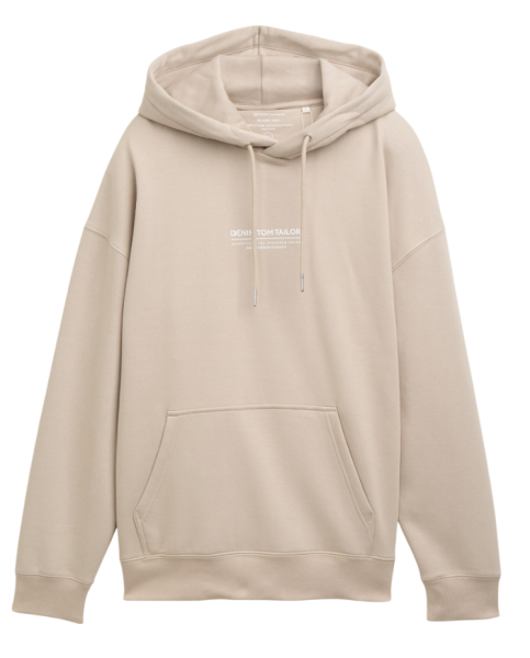 Худи с принтом мужское / Светло-серый / 54