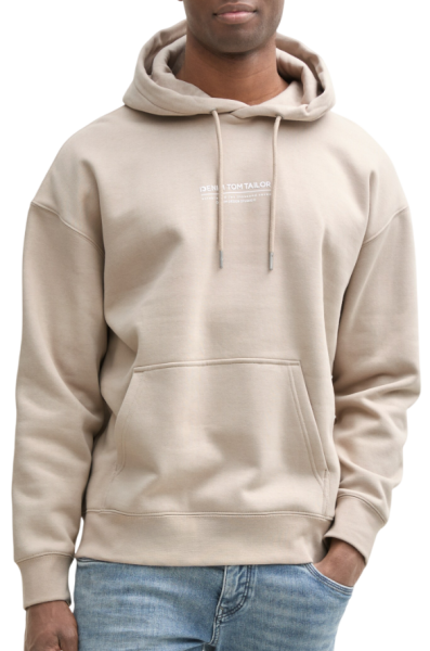 Худи с принтом мужское / Светло-серый / 54