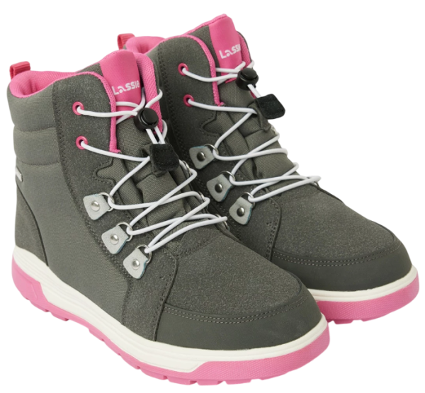 Ботинки водонепроницаемые демисезонные для девочки / Серый / 33