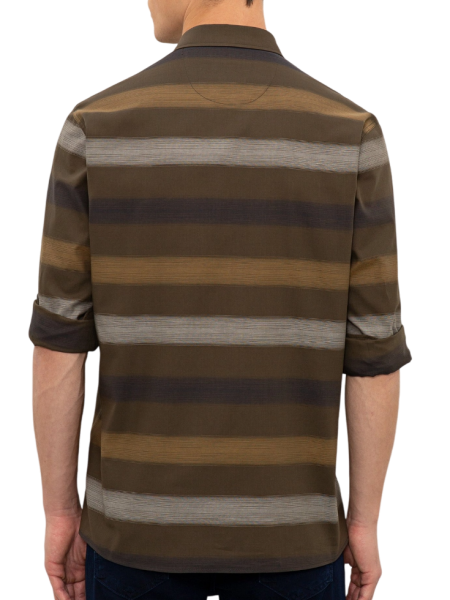 Рубашка хлопковая мужская / Хаки / 46