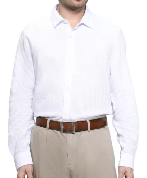 Рубашка прямого кроя мужская / Белый / 50