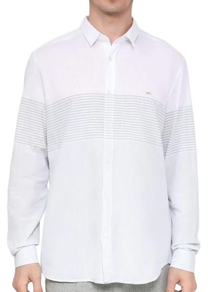 Рубашка прямого кроя мужская / Белый / 52