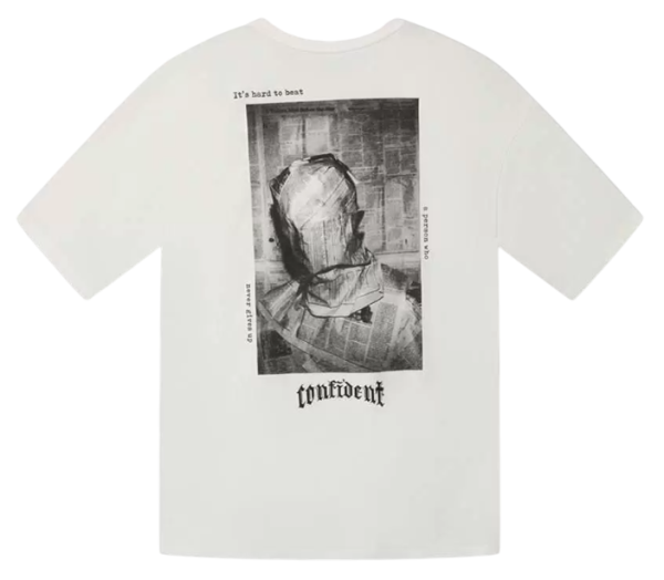 Футболка с принтом мужская / Белый / 46