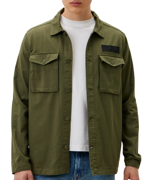 Рубашка прямого кроя мужская / Хаки / 52