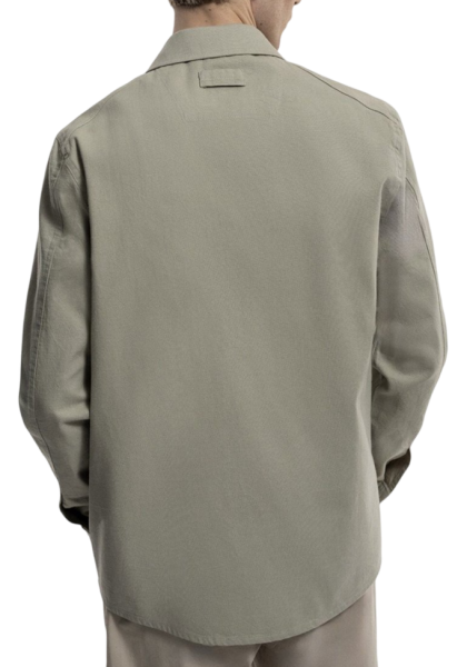 Рубашка прямого кроя мужская / Хаки / 46