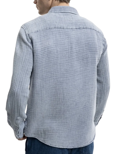 Рубашка хлопковая мужская / Голубой / 50