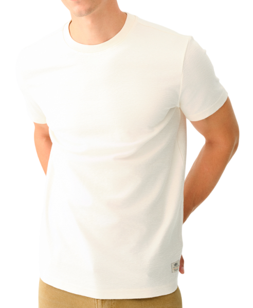 Футболка хлопковая мужская / Молочный / 46